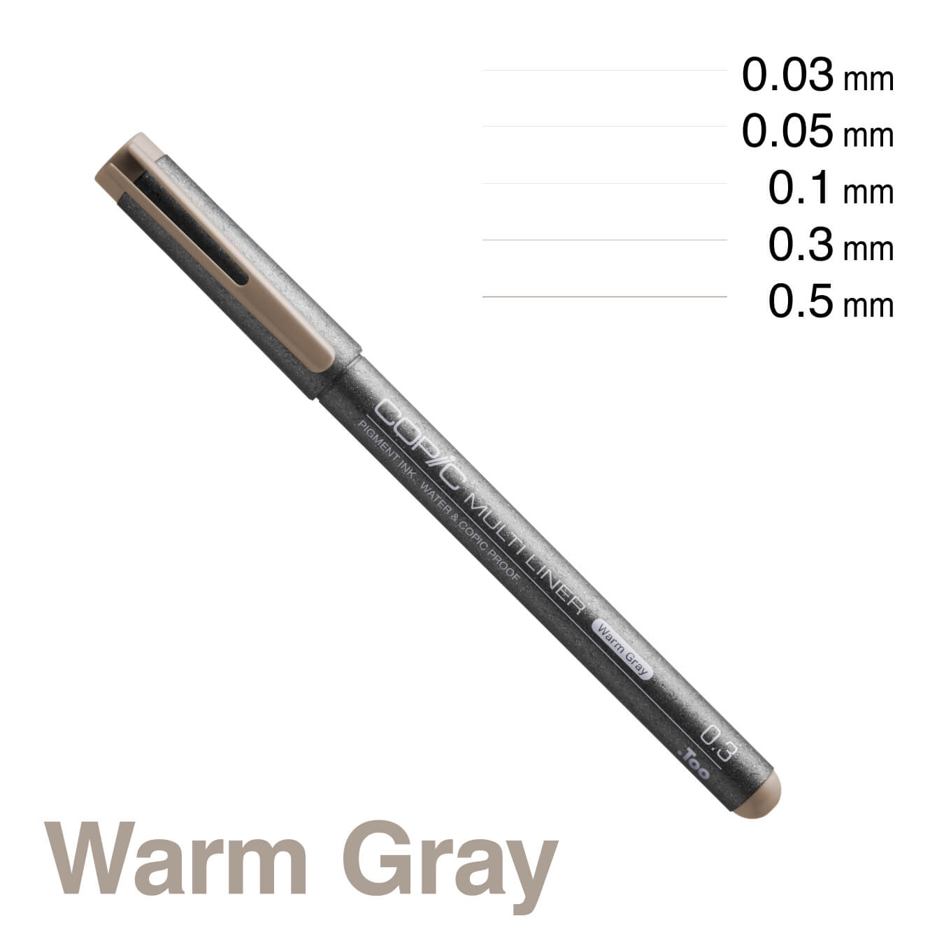 Warm Gray Ink 0.05/0.1/0.3/0.5 Copic Multiliner Waterproof Pigment Ink Pens 