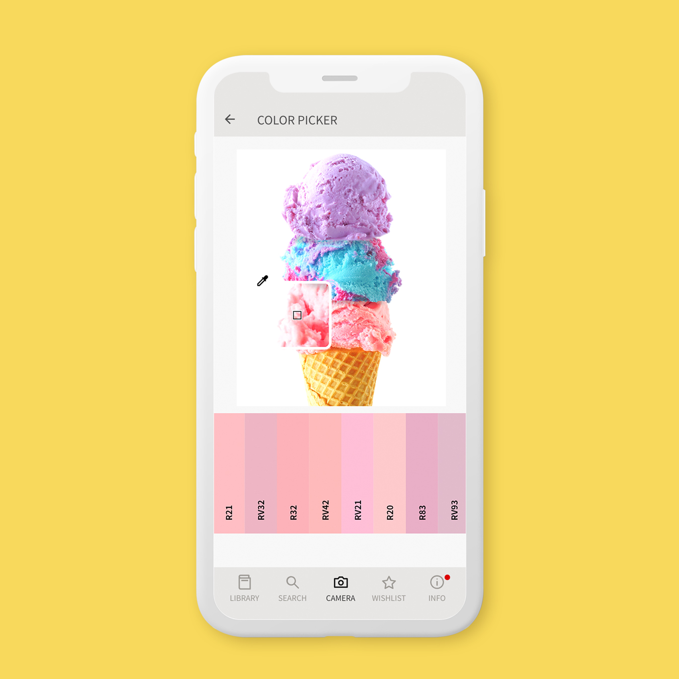 View suggestions with the color picker feature