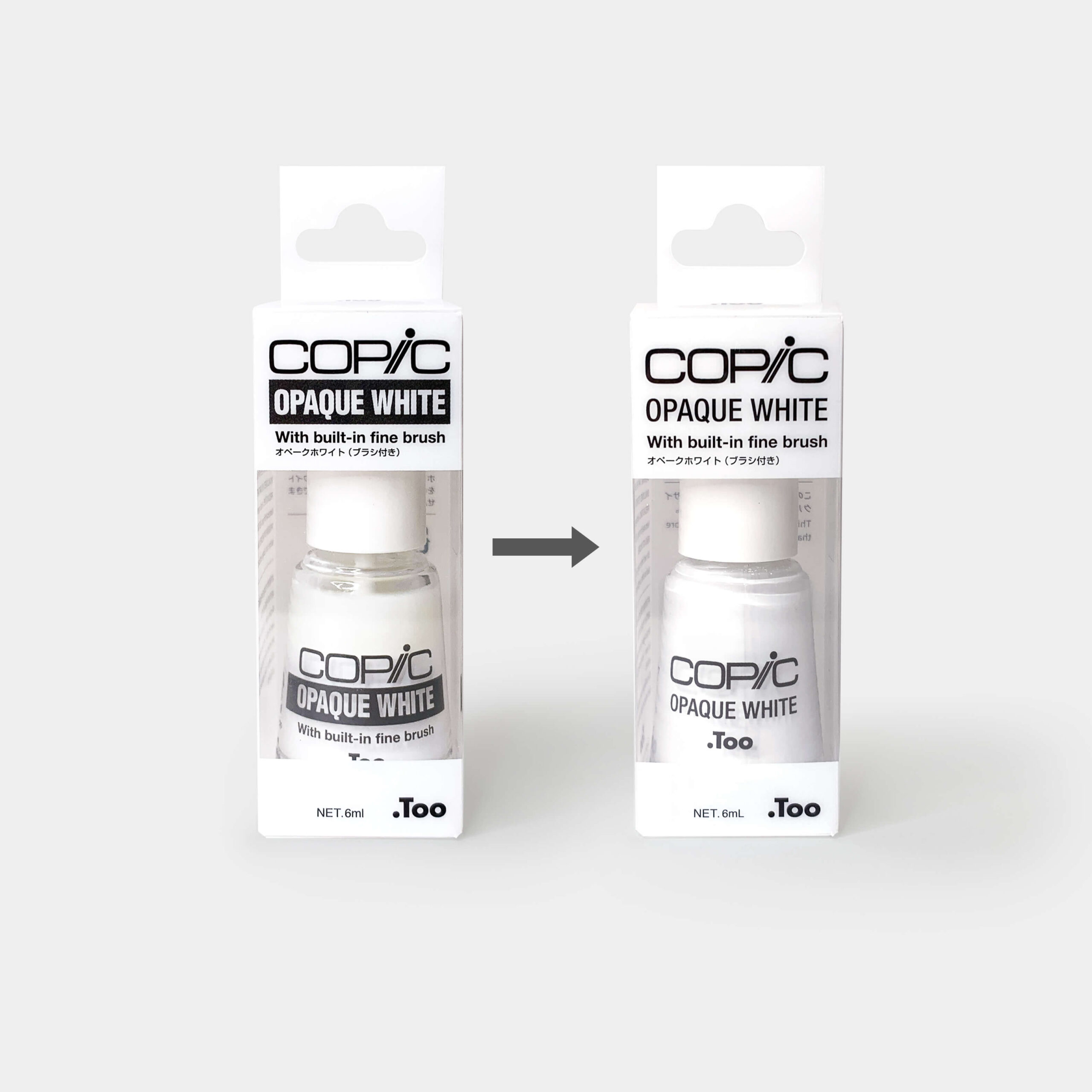 Opaque White 6mL (With built in fine brush): Package Design Renewal